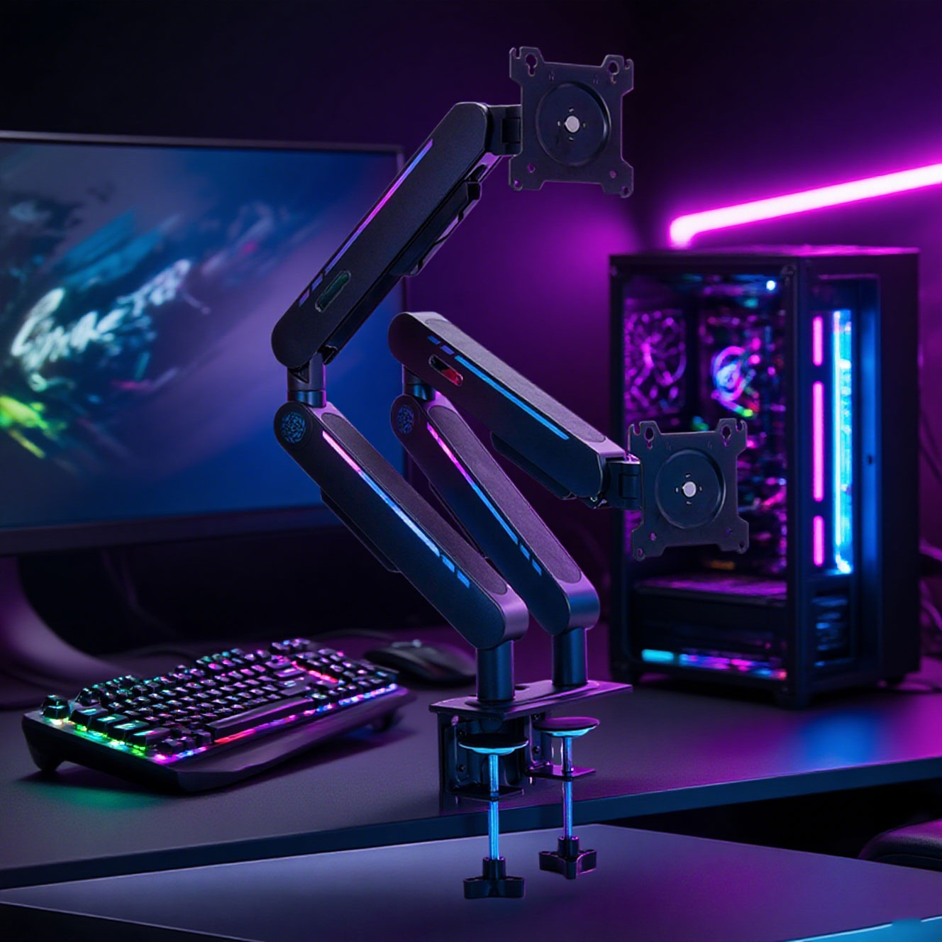Adjustable Monitor Mount - Nuevo Soporte de Escritorio con Resorte