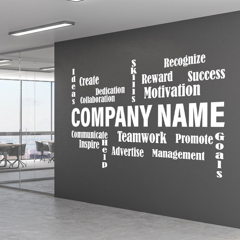 Office Furniture Names - Pegatina de pared personalizable con nombre