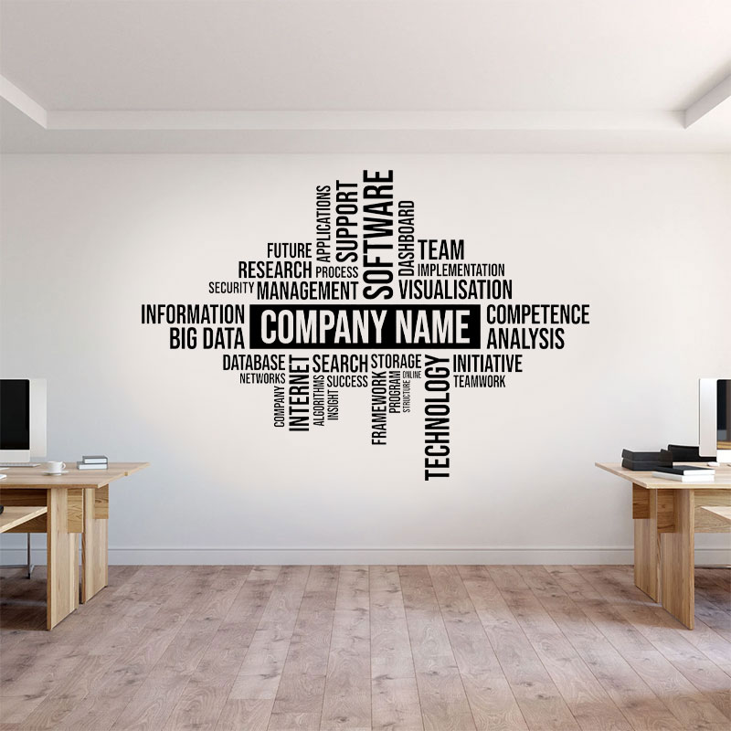 Calcomanía de pared personaliz - Office Furniture Names reseña y precio