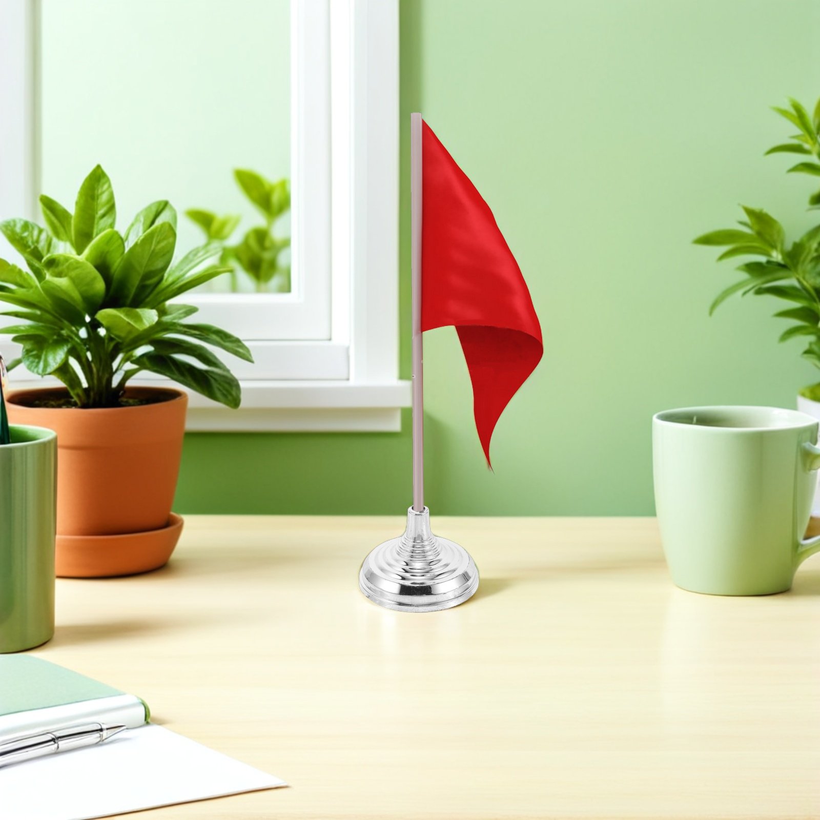Base plateada para bandera de  - Office Furniture Direct reseña y precio