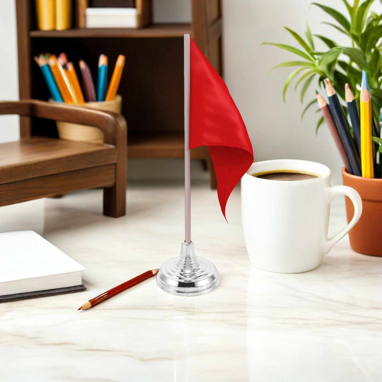 Base plateada para bandera de  - Office Furniture Direct reseña y precio