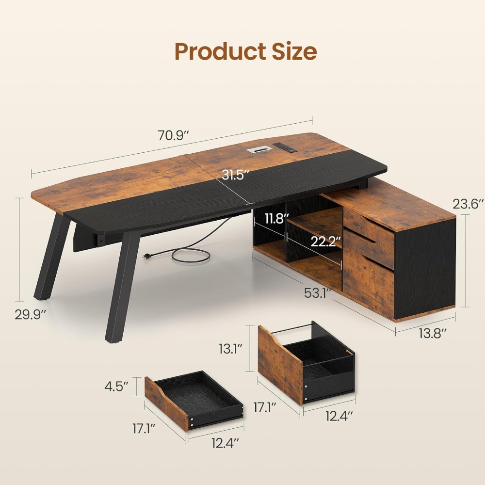 Escritorio Ejecutivo de 71 Pul - Office Furniture In Usa reseña y precio