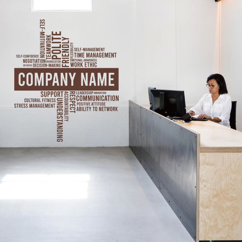 Pegatina de vinilo para pared  - Office Furniture Names reseña y precio