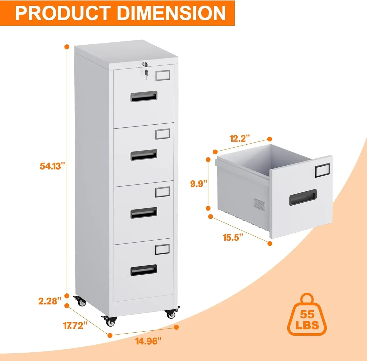 Archivador con 4 Cajones sobre - Office Furniture Names reseña y precio